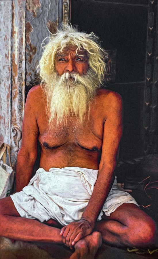 Holy Man 2 - Paint Photograph by Steve Harrington