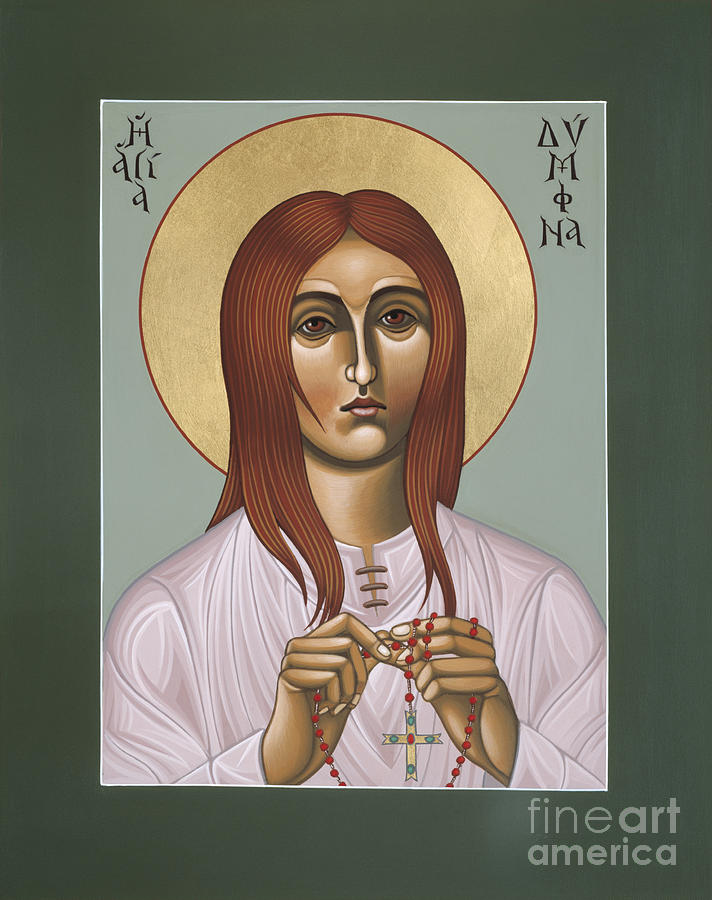 Holy Martyr St Dymphna of Ireland 086 Painting by William Hart McNichols
