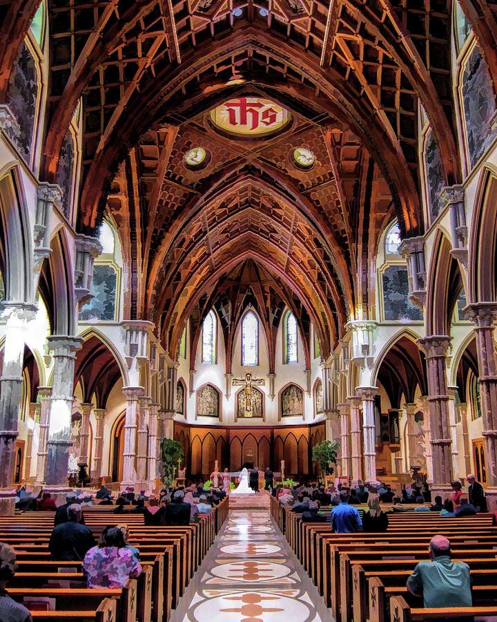 Holy Name Cathedral Painting by Christopher Arndt