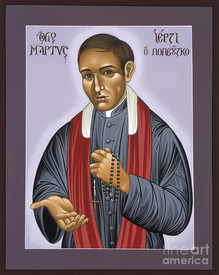 Holy New Martyr Blessed Jerzy Popielusko 030 Painting by William Hart McNichols