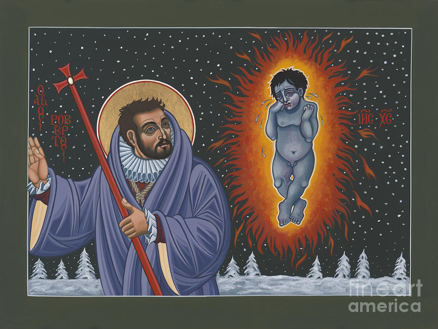 Holy Poet-Martyr St Robert Southwell and the Burning Babe 199 Painting by William Hart McNichols