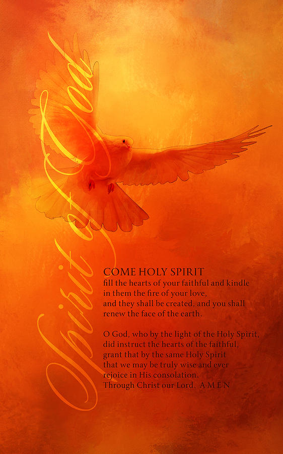 Holy Spirit Prayer Vertical Digital Art by Terry Davis