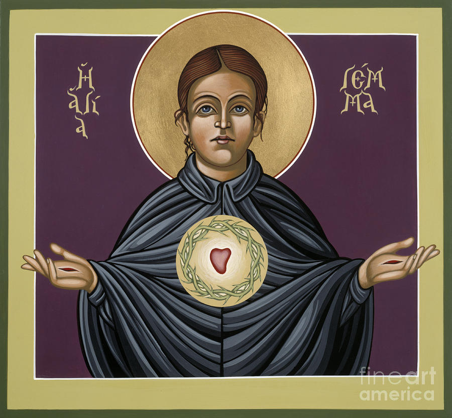 Holy Stigmatist St Gemma Galgani 114 Painting by William Hart McNichols