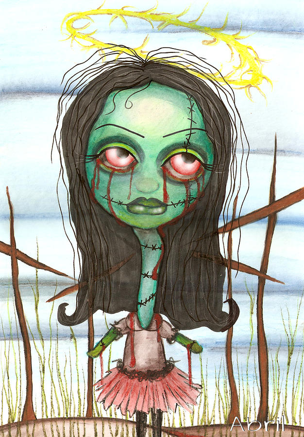 holy Zombie Painting by Abril Andrade