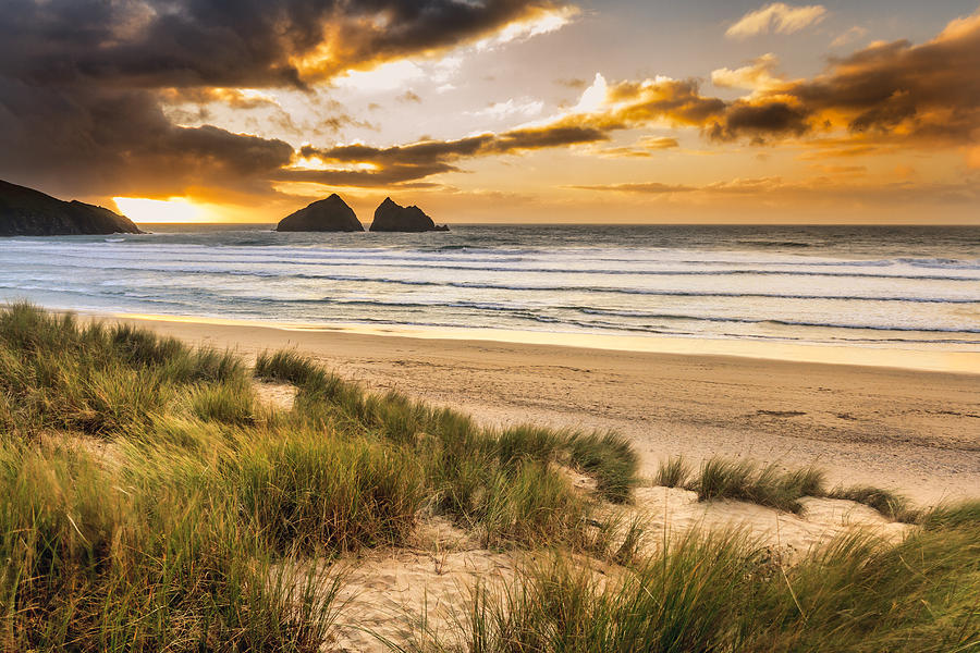 Holywell Bay Sunset - 4 Photograph by Chris Smith