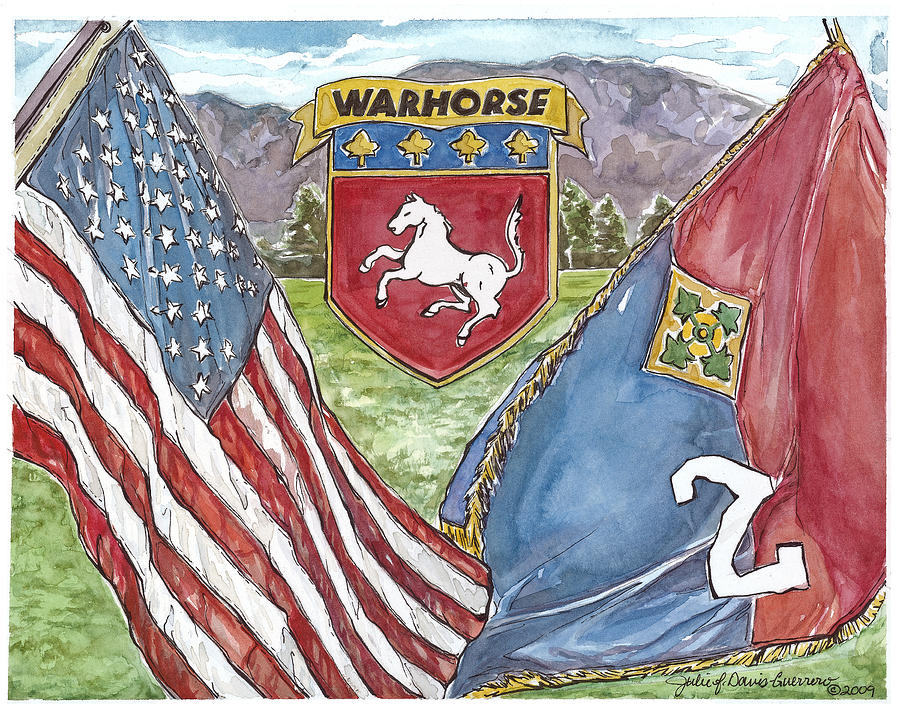 Flag Painting - Homage to 2-4 by Julie Davis