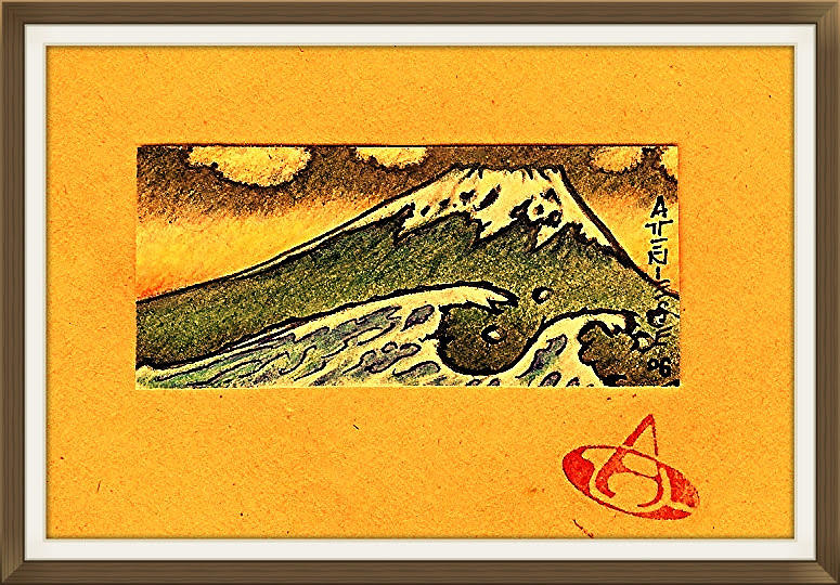 Hokusai Mixed Media - Homage to Hokusai by Carl Atteniese