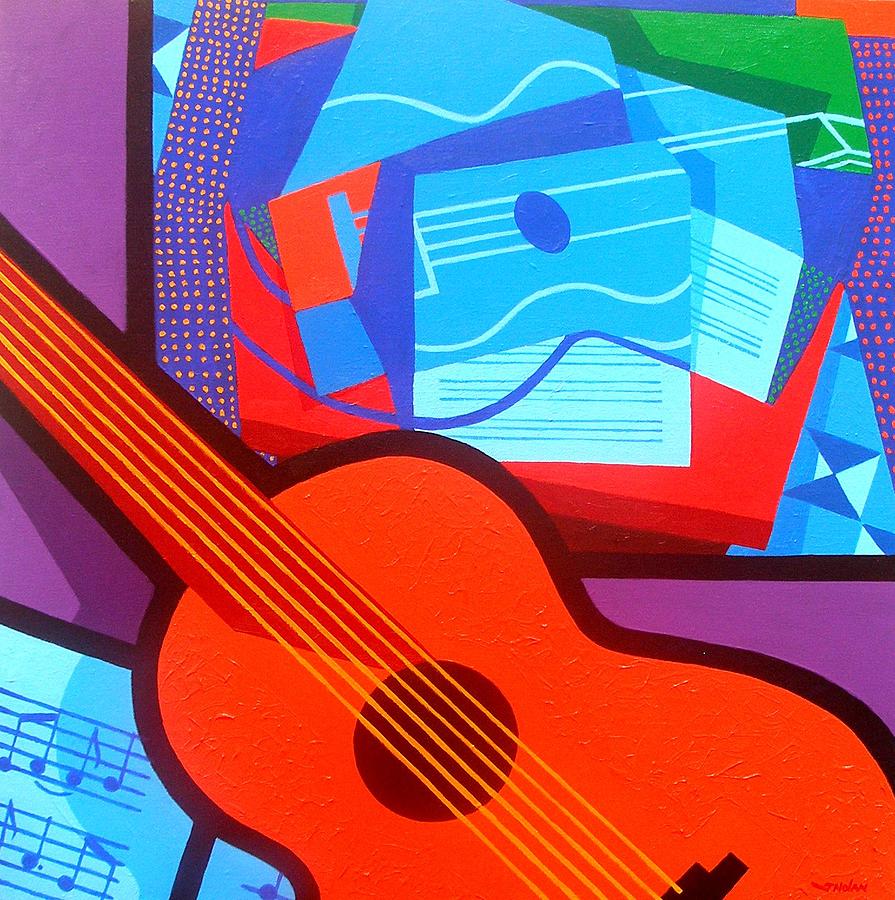 Music Painting - Homage To Juan Gris by John  Nolan