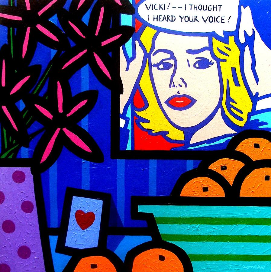 Still Life Painting - Homage To Lichtenstein -  Still Life by John  Nolan
