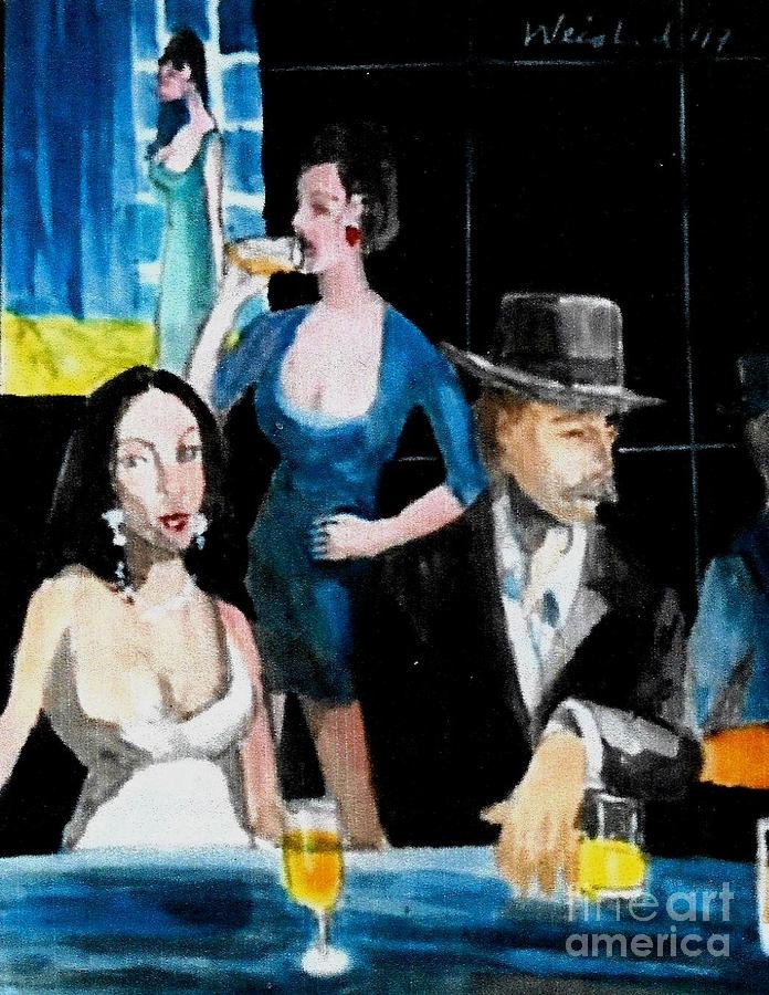 Homage To Manet Au Cafe Painting