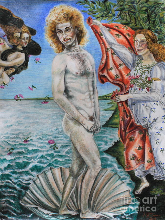 Homage to Sandro Botticelli Drawing by Thomas J Nixon