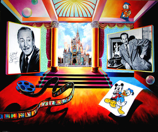Homage To Walt Disney Painting by Leonardo Zhang