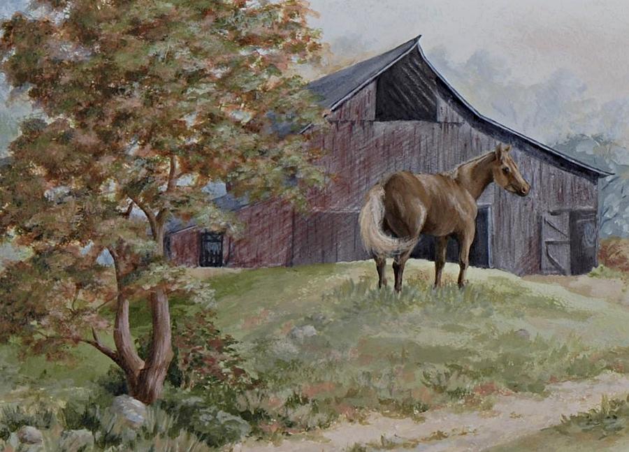 Barn Painting - Home at Last by Kathleen Keller Barn Painting - Home at Last by Kathleen Keller