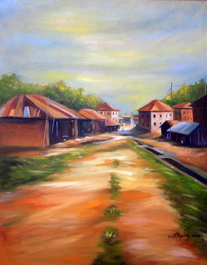 Landscape Painting - Home Away by Olaoluwa Smith