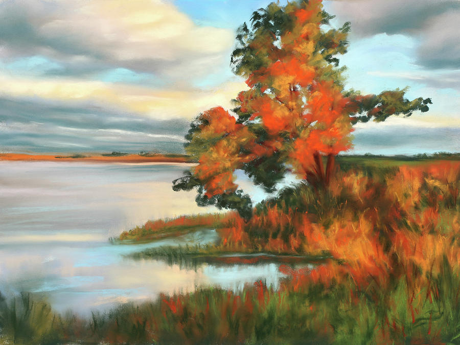 Home by the Water Painting by Sandi Snead