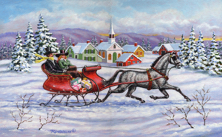 Winter Painting - Home For Christmas by Richard De Wolfe