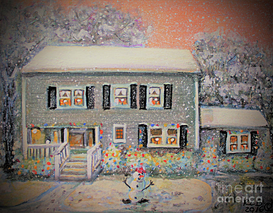 Home for Christmas Painting by Rita Brown