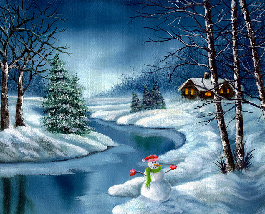 Holiday Painting - Home for the Holidays by Daniel Carvalho