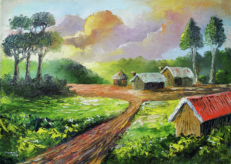 Flower Painting - Home in my Dreams by Anthony Mwangi