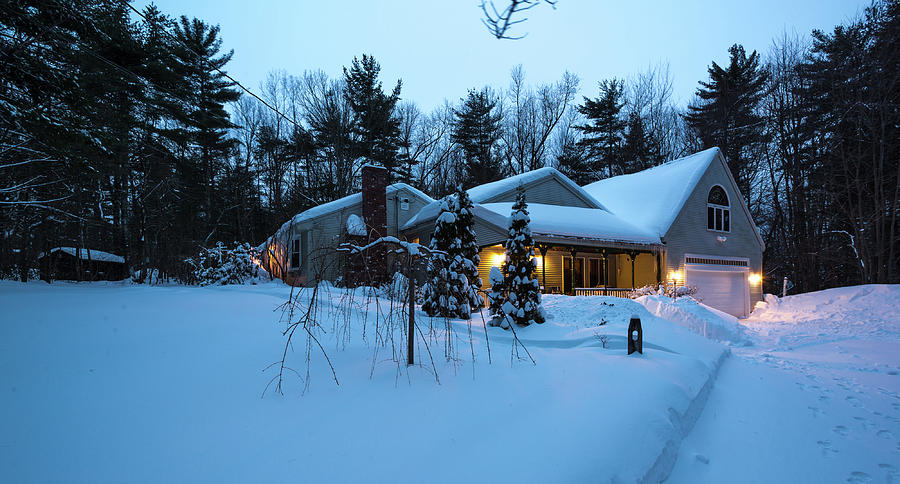 Home in Winter Photograph by Robert McKay Jones