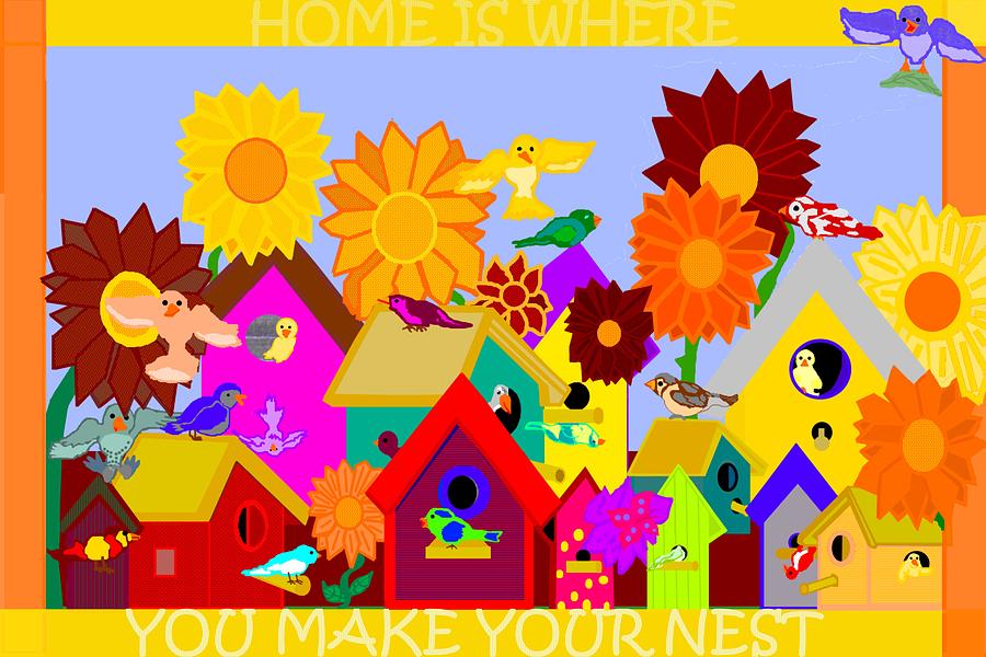 Home Is Where You Make Your Nest Digital Art by Pharris Art