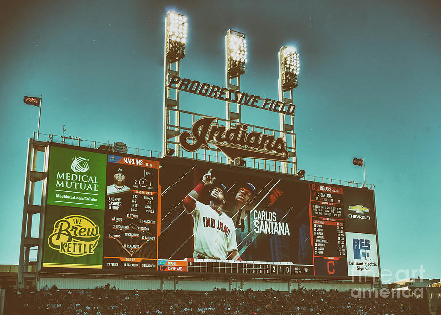 Home of the Cleveland Indians Painting by Janice Pariza