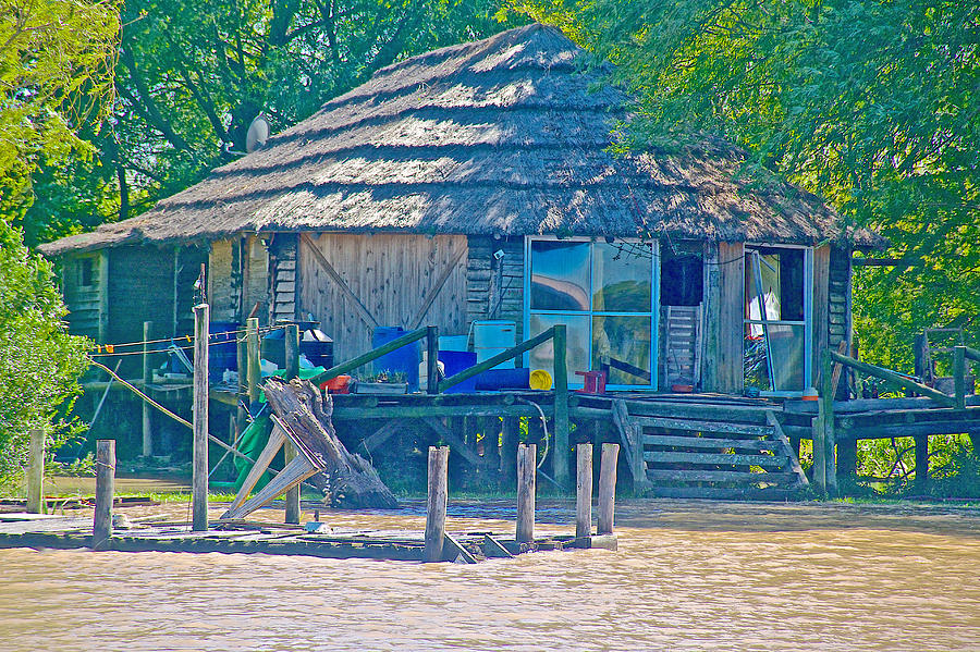 Home on Stilts in Flooded Delta of Rio de la Plata-Argentina  Photograph by Ruth Hager
