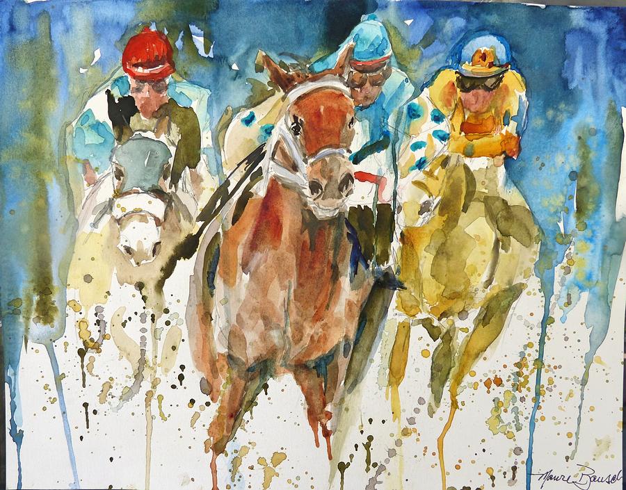 Racing Painting - Home Stretch by P Maure Bausch