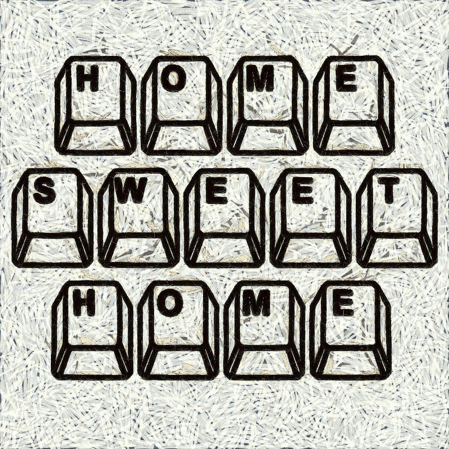 Key Photograph - Home Sweet Home Computer Keys by Edward Fielding