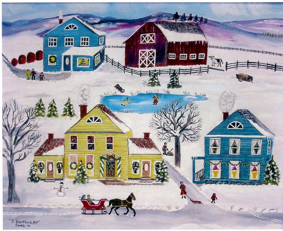 Christmas Painting - Home Sweet Home by Sandie Keyser
