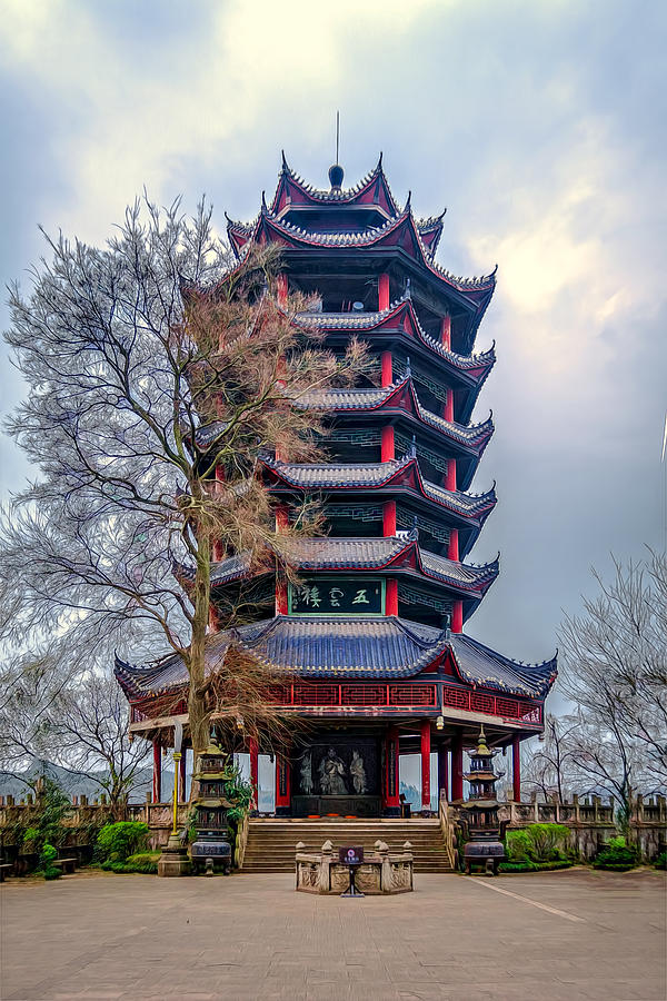 Wuyun Tower Photograph by Maria Coulson