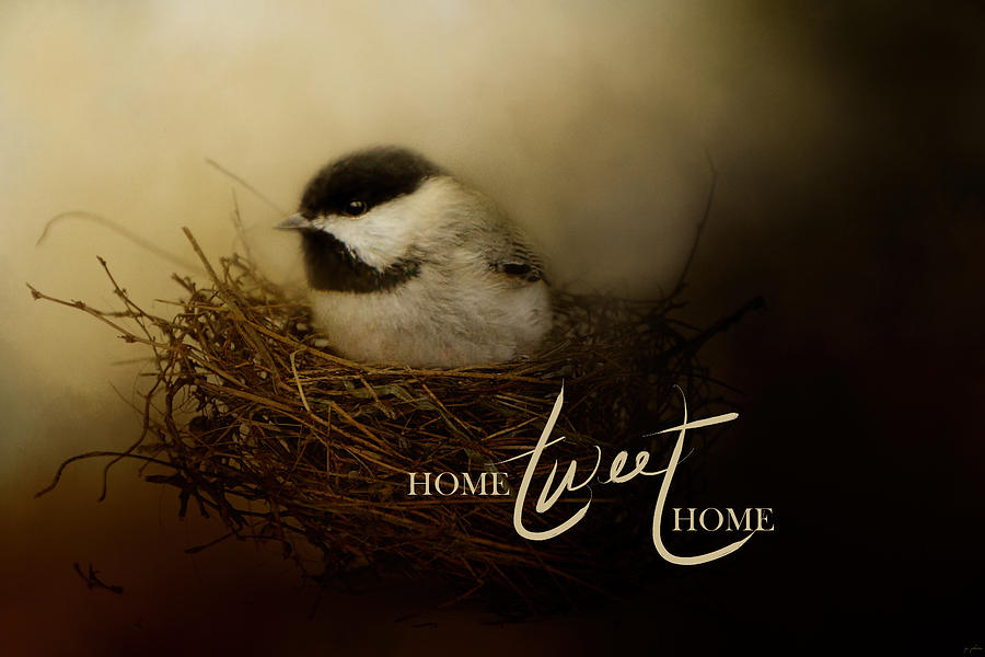 Home Tweet Home with words Photograph by Jai Johnson