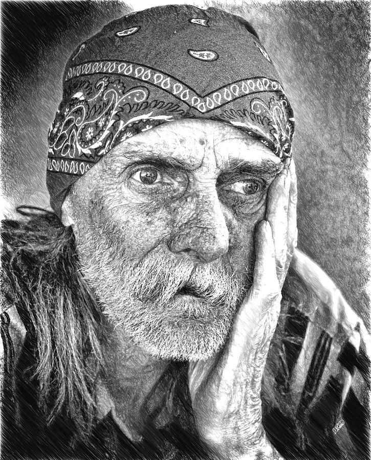 Homeless Man - PPL 845711 Drawing by Dean Wittle | Fine Art America