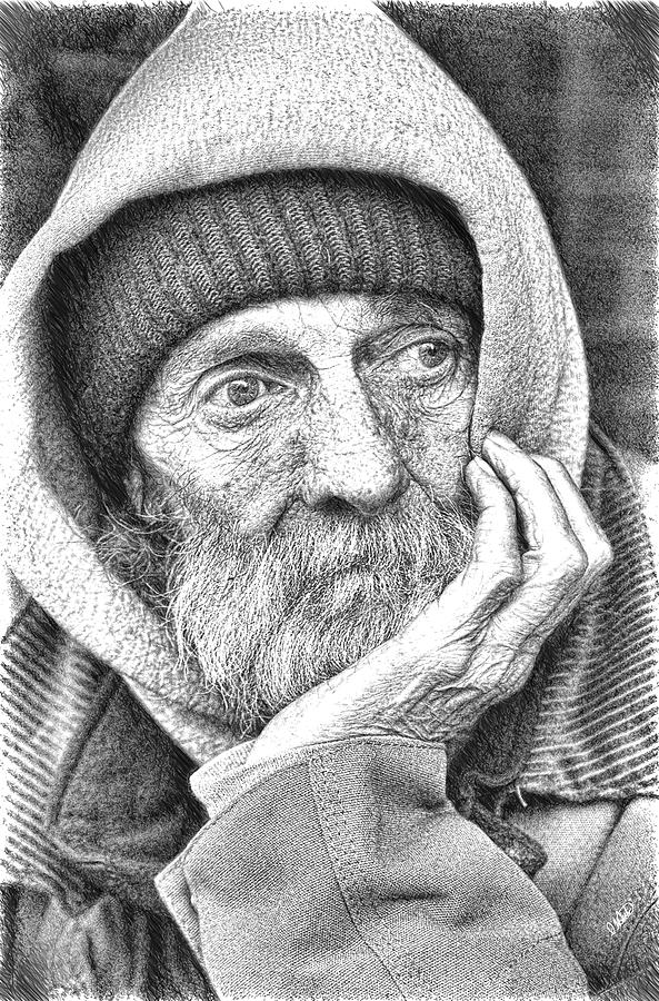 Homeless Man PPL844209 Drawing by Dean Wittle Fine Art America