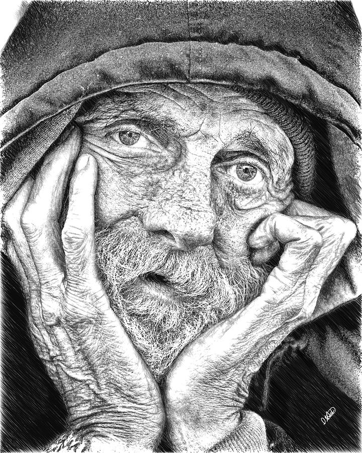 Homeless Man PPL844211 Drawing by Dean Wittle Pixels