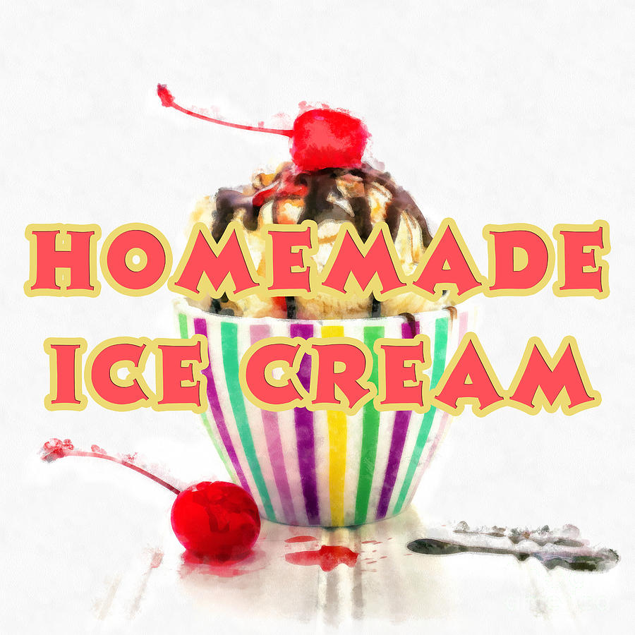 Ice Cream Painting - Homemade Ice Cream by Edward Fielding