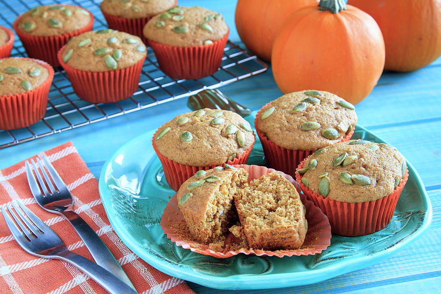 Homemade Pumpkin Muffins Photograph by Teri Virbickis