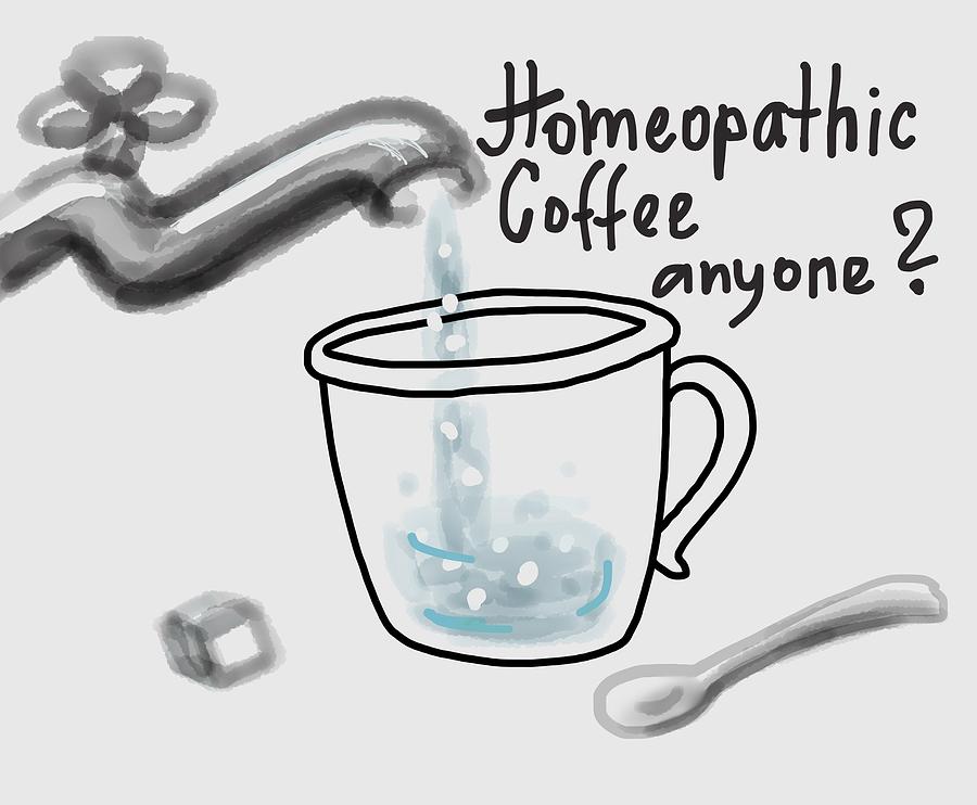 Coffee Drawing - Homeopathic coffee by Ivana Westin