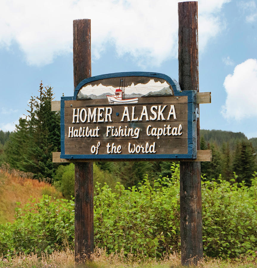 Winslow Homer Photograph - Homer Alaska Welcome Sign by Phyllis Taylor