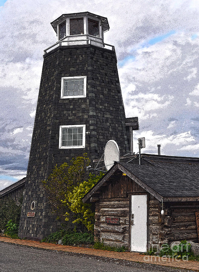 Homer Lighthouse Alaska Drawing by Diane E Berry