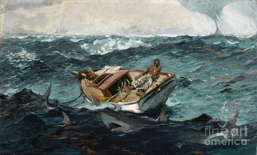 HOMER, THE GULF STREAM, 1899 - To License For Professional Use Visit Granger.com Painting by Granger
