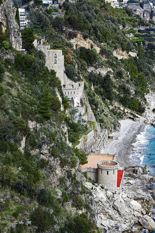 Homes Built Into The Cliffsides On The Amalfi Coast In Italy Photograph by Rick Rosenshein