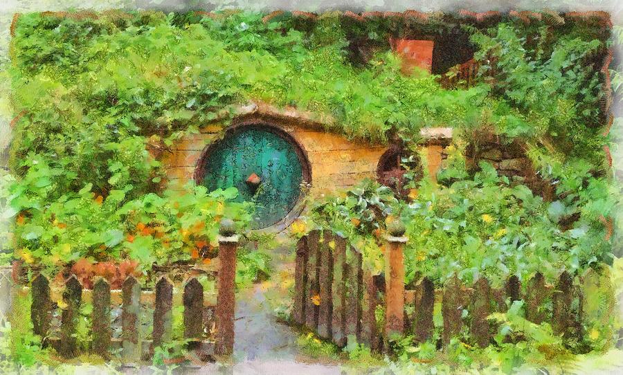 Fantasy Painting - Homes of the Shire Folk by Esoterica Art Agency