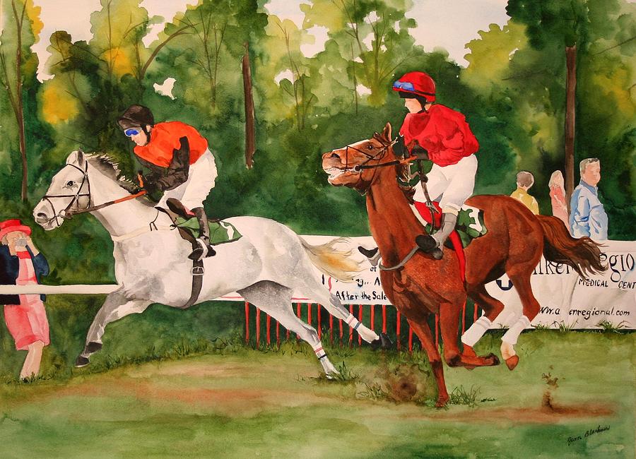 Racing Painting - Homestretch by Jean Blackmer Racing Painting - Homestretch by Jean Blackmer