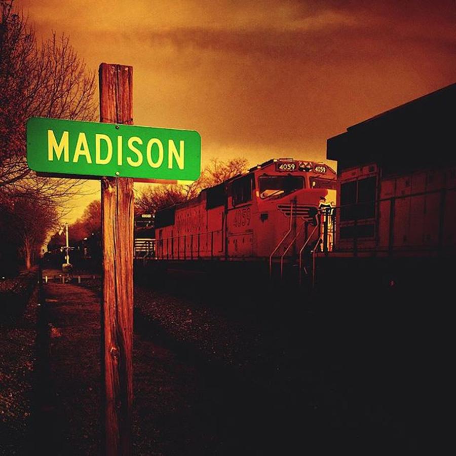 Madison Photograph - Hometown Moment #hometown #unionpacific by Steven Gordon