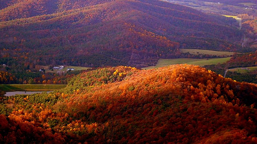 Mountain Photograph - HOMETOWN Series - Autumn in Virginia by Arlane Crump