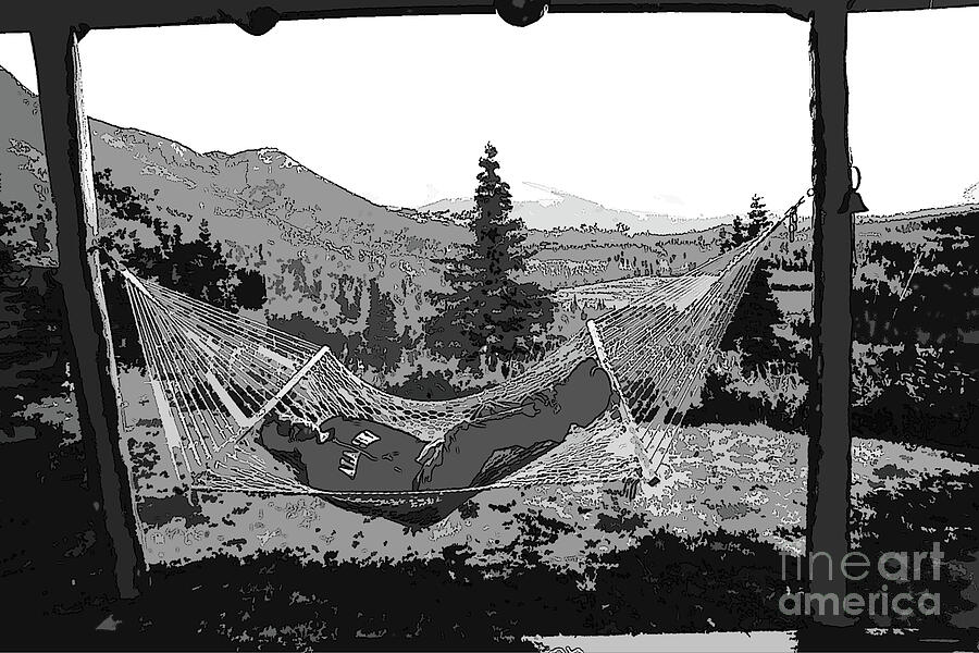 Hammock black and white Digital Art by Chris Taggart Fine Art America