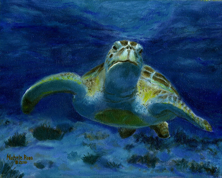 Honaunau Honu Painting by Michele Ross - Fine Art America