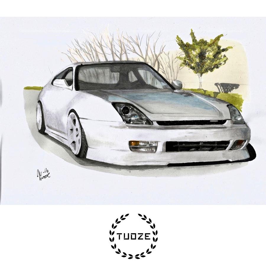 Honda Prelude Drawing by Tuoze Car Art | Pixels