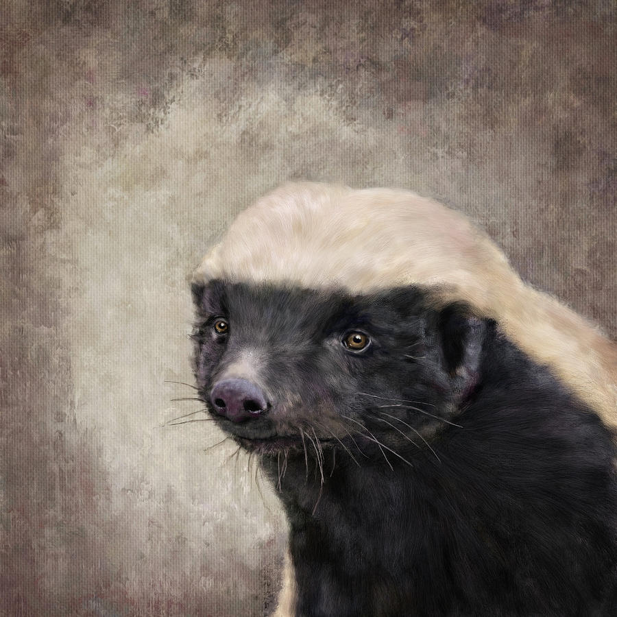 Honey Badger Painting by Mandy Tabatt